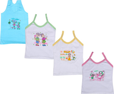 

IndiWeaves Camisole Bodysuit Slip For Girls(White, Pack of 4, Blue;white