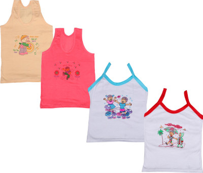 

IndiWeaves Camisole Bodysuit Slip For Girls(White, Pack of 4, Beige;red;white