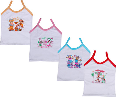 IndiWeaves Camisole Bodysuit Slip For Girls(White, Pack of 4