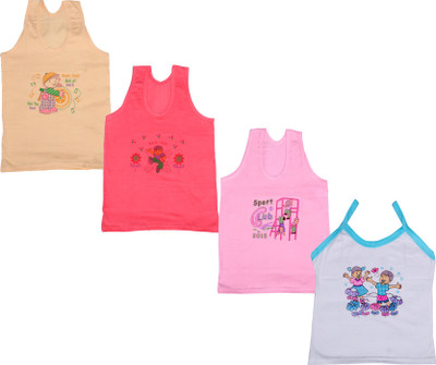 

IndiWeaves Camisole Bodysuit Slip For Girls(White, Pack of 4, Beige;pink;red;white