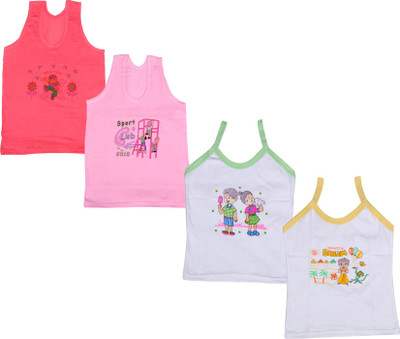

IndiWeaves Camisole Bodysuit Slip For Girls(White, Pack of 4, Pink;red;white