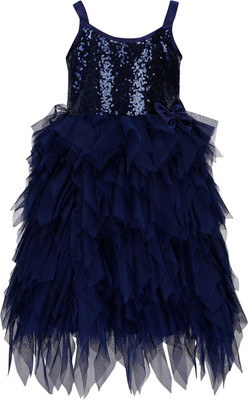

Life by Shoppers Stop Girls Midi/Knee Length Party Dress(Dark Blue, Sleeveless, Navy