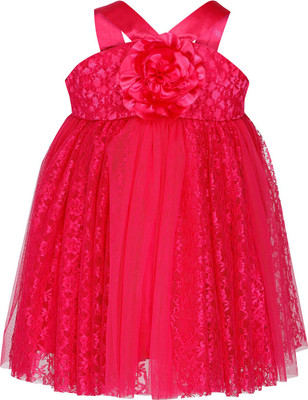 

Life by Shoppers Stop Girls Midi/Knee Length Party Dress(Pink, Sleeveless, Fuschia
