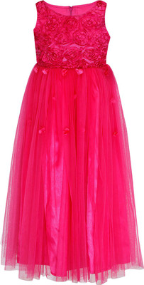 

Life by Shoppers Stop Girls Maxi/Full Length Party Dress(Pink, Sleeveless, Fuschia