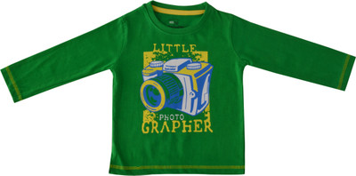 

Indirang Boys Printed Cotton T Shirt(Green, Pack of 1