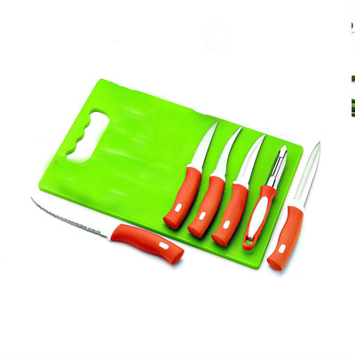 

Shrih SH-03898 Rectangle Shaped Chopping Board With 6 Pcs Knife Rectangle Shaped Chopping Board With 6 Pcs Knife Multicolor Kitchen Tool Set(Multicolor)