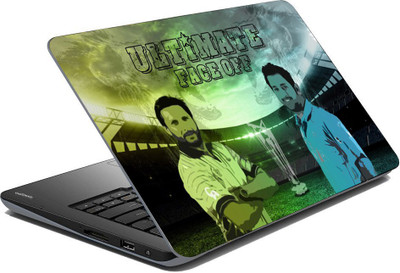 Vprint Ultimate faceoff INDIA VS PAK Vinyl Laptop Skin Compatible for 13 inch(Theme: Sports)