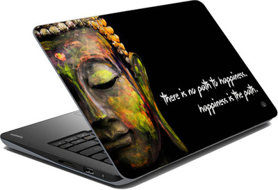 Vprint Buddha Vinyl Laptop Skin Compatible for 14 inch(Theme: Typography)