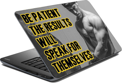 Vprint Gym motivational Vinyl Laptop Skin Compatible for 14 inch(Theme: Typography)