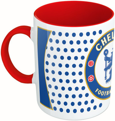 

MiiCreations Printed Two Tone Red And White Chelsea Football Club Ceramic Mug(325 ml)