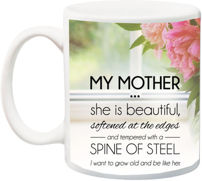

ME&YOU Gift for Mummy/mother/mum/Mom;My Mami She Is Beautiful rose 3D Printed Ceramic Mug(325 ml), Multicolor