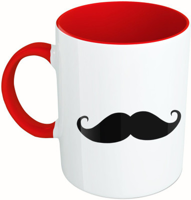 

MiiCreations Printed Two Tone Red And White My Dad My Hero Ceramic Mug(325 ml)