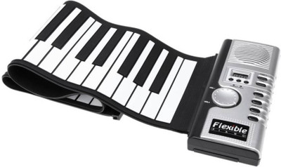 

Powerpak 61 Key Portable Roll Up Soft Keyboard Piano(Black, White)