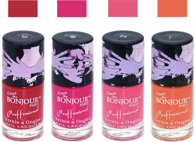 

Bonjour Paris True Matte Nail Polish 188 Red-Pink-Pink-Orange(Pack of 4)