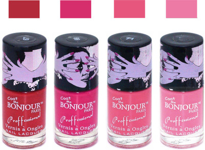 

Bonjour Paris True Matte Nail Polish 187 Red-Pink-Pink-Pink(Pack of 4)