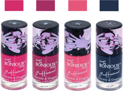 

Bonjour Paris True Matte Nail Polish 234 Pink-Pink-Pink-Grey(Pack of 4)