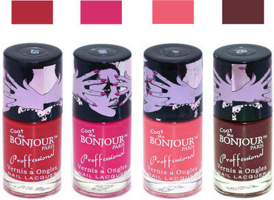

Bonjour Paris True Matte Nail Polish 178 Red-Pink-Peach-Brown(Pack of 4)