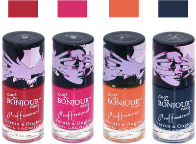 

Bonjour Paris True Matte Nail Polish 207 Red-Pink-Orange-Grey(Pack of 4)