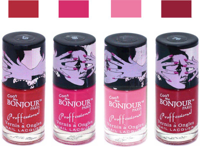 

Bonjour Paris True Matte Nail Polish 203 Red-Pink-Pink-Red(Pack of 4)