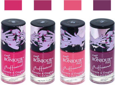 

Bonjour Paris True Matte Nail Polish 236 Pink-Pink-Pink-Plum(Pack of 4)