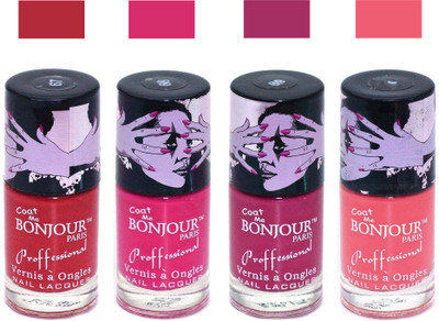 

Bonjour Paris True Matte Nail Polish 167 Red-Pink-Pink-Peach(Pack of 4)