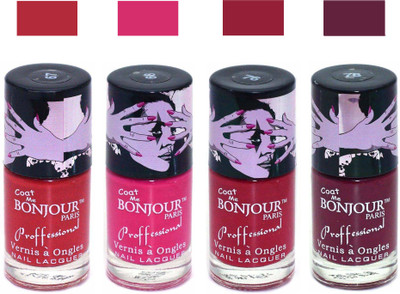 

Bonjour Paris True Matte Nail Polish 217 Red-Pink-Red-Burgundy(Pack of 4)