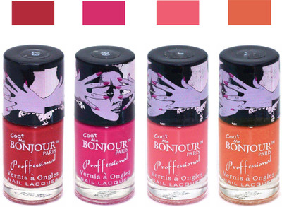 

Bonjour Paris True Matte Nail Polish 180 Red-Pink-Peach-Orange(Pack of 4)