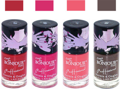 

Bonjour Paris True Matte Nail Polish 185 Red-Pink-Peach-Coffee(Pack of 4)