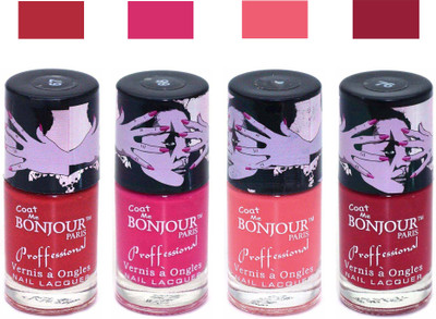 

Bonjour Paris True Matte Nail Polish 182 Red-Pink-Peach-Red(Pack of 4)