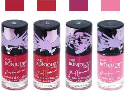 

Bonjour Paris True Matte Nail Polish 115 Red-Red-Pink-Pink(Pack of 4)