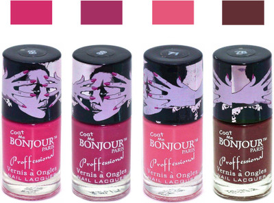 

Bonjour Paris True Matte Nail Polish 231 Pink-Pink-Pink-Brown(Pack of 4)