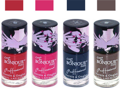 

Bonjour Paris True Matte Nail Polish 215 Red-Pink-Grey-Coffee(Pack of 4)