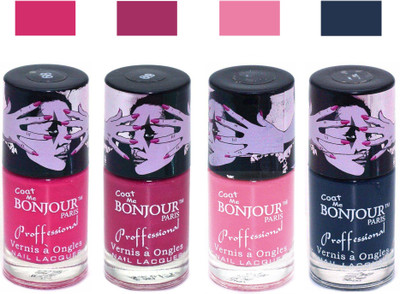 

Bonjour Paris True Matte Nail Polish 247 Pink-Pink-Pink-Grey(Pack of 4)
