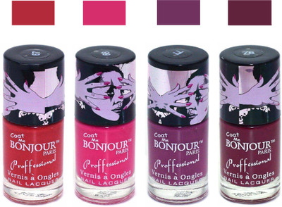

Bonjour Paris True Matte Nail Polish 219 Red-Pink-Plum-Burgundy(Pack of 4)