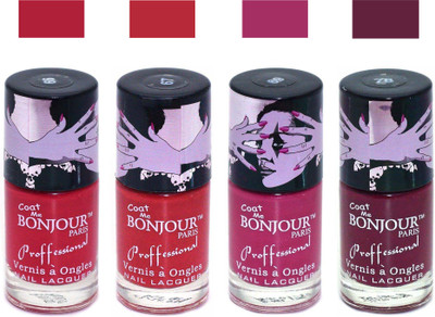 

Bonjour Paris True Matte Nail Polish 120 Red-Red-Pink-Burgundy(Pack of 4)