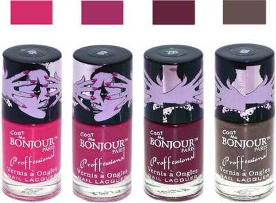 

Bonjour Paris True Matte Nail Polish 266 Pink-Pink-Burgundy-Coffee(Pack of 4)
