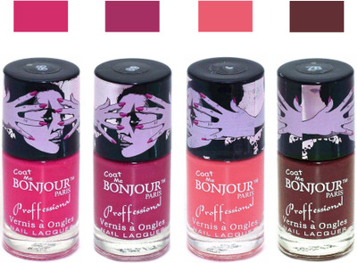 

Bonjour Paris True Matte Nail Polish 223 Pink-Pink-Peach-Brown(Pack of 4)