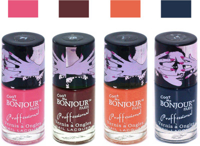 

Bonjour Paris True Matte Nail Polish 273 Pink-Brown-Orange-Grey(Pack of 4)