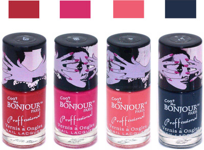 

Bonjour Paris True Matte Nail Polish 181 Red-Pink-Peach-Grey(Pack of 4)