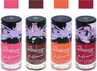 

Bonjour Paris True Matte Nail Polish 274 Pink-Brown-Orange-Red(Pack of 4)