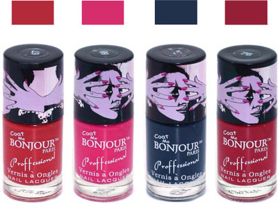 

Bonjour Paris True Matte Nail Polish 212 Red-Pink-Grey-Red(Pack of 4)