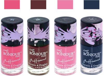 

Bonjour Paris True Matte Nail Polish 268 Pink-Brown-Pink-Grey(Pack of 4)