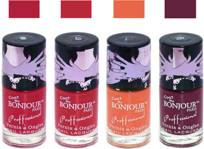 

Bonjour Paris True Matte Nail Polish 155 Red-Red-Orange-Burgundy(Pack of 4)