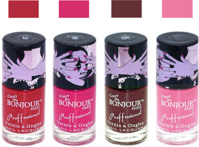 

Bonjour Paris True Matte Nail Polish 194 Red-Pink-Brown-Pink(Pack of 4)
