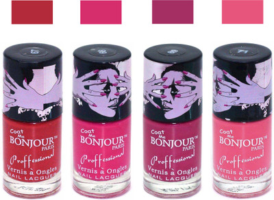 

Bonjour Paris True Matte Nail Polish 168 Red-Pink-Pink-Pink(Pack of 4)