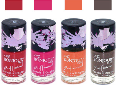 

Bonjour Paris True Matte Nail Polish 211 Red-Pink-Orange-Coffee(Pack of 4)