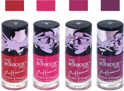 

Bonjour Paris True Matte Nail Polish 174 Red-Pink-Pink-Plum(Pack of 4)