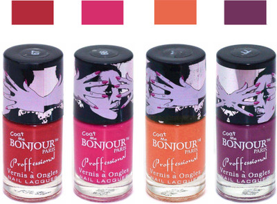 

Bonjour Paris True Matte Nail Polish 209 Red-Pink-Orange-Plum(Pack of 4)