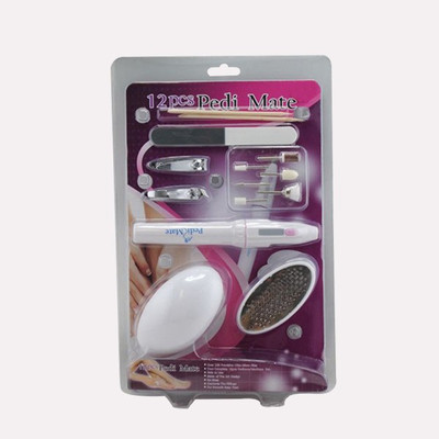 

IBS set 14 pcs Pedi Mate NAIL foot CARE KIT Electric Manicure Salon Filer Pedi Grooming Grinder(150 g, Set of 12)