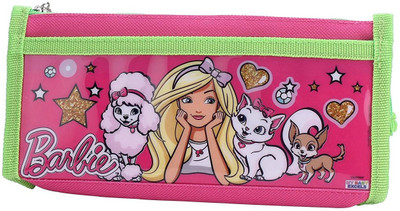 

kidoz kingdom BARBIE PINK BARBIE WITH CAT Art CANVAS Pencil Box(Set of 1, Pink)